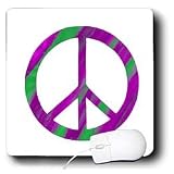 CherylsArt Signs Peace - Pink Green Peace Sign - Mouse Pads