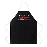 Attitude Apron The Last Minute Apron, Blue, One Size Fits Most