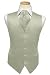 Tuxedo Vest - Solid Satin with Matching Pin Ascot, Ivory