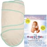 Miracle Blanket Gift Set - Beige with Green Trim with Happiest Baby On The Block DVD