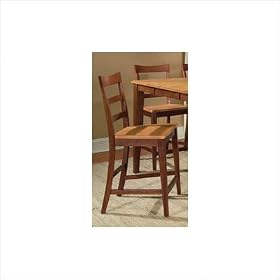 Bristol Point Counter Stool with Ladderback in Honey Chestnut [Set of 2] by A-America