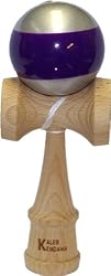 Kaleb Kendama Metallic Silver With Purple Stripe And Extra String