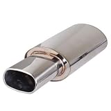 Universal 2.5 Inlet Square Euro Type Oval Muffler by RS Type
