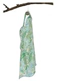 Peanut Shell Maternity Window Shopping Hospital Gown, Blue/Green, Small/Medium