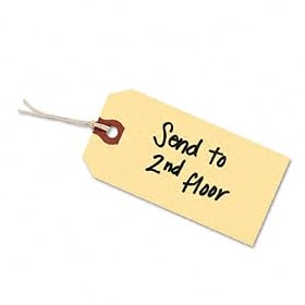 Avery Manila G Shipping Tags, Strung, 5.25 x 2.625-Inches, Pack of 1000 (12506) by 