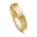18k Gold Satin Finish Men's Wedding Ring, 5mm