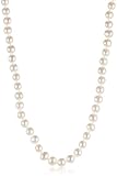 Bella Donna Damen Perlenkette 585/000 Gelb-Gold 45cm S��wasserzucht-Perlen wei� 6,0 - 6,5mm 900561