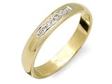 Image of 9ct Gold Pave-Set Diamond Wedding Ring