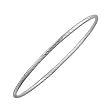 10K White Gold ''Diamond Cut'' Slip On Bangle