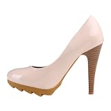 Produkt-Bild: Damen Schuhe, PUMPS, HIGH HEELS PLATEAU IN LACK LEDER OPTIK, 2366-P, Synthetik in hochwertiger Lack Leder Optik
