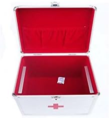 Top Estore Family Practical Mini First Aid Kit Medicine Cabinet Aluminum Metal Cross Box