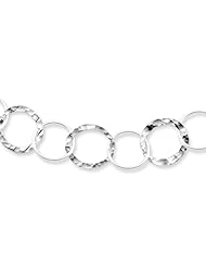 Sterling Silver Circle Link Necklace - 18 Inch