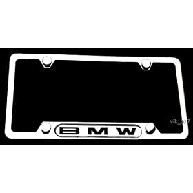 BMW Stainless Steel License Plate Frame, NEW