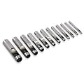 Heavy-Duty 12-Piece Hollow Punch Set - Metal, Wood, Leather, Plastic
