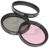 Canon EOS 50D Digital Camera Filter HD Multi-Coated 52mm 3 Piece Enhancing Filter Kit (UV Protector, Circular Polarizer & FLD Fluorescent Filter) - When Using 52mm Threaded Lenses - Includes Filter Case - Lifetime Warranty