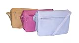 Produkt-Bild: Kleine Handtasche Umh&auml;ngetasche mit &Uuml;berschlag pink-flieder-camel