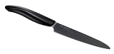 Kyocera Revolution 5-Inch Micro Serrated Utility Knife, Black Blade