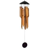 Outdoor Living : Asli Arts Collection C702 Medium Spun Bamboo Chime, Black
