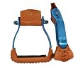 Aluminum Barrel Racing Stirrups Hot Blue