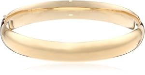 Duragold 14k Yellow Gold Polished Bangle Bracelet (10.5mm)