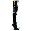 5 Inch Sexy Thigh Hi Boot Classic Plain Thigh Boot Single Sole White Patent