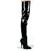 5 Inch Sexy Thigh Hi Boot Classic Plain Thigh Boot Single Sole White Patent