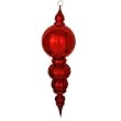 Large 39" Red Shatterproof Finial Commercial Size Christmas Ornament Decoration