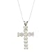 Sterling Silver Cubic Zirconia Cross Pendant Necklace