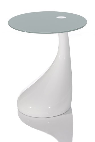 Design Klassiker Beistelltisch TEAR Weiss/Weiss Hochglanz Tisch weiss