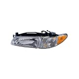 1997-2003 Pontiac Grand Prix Headlights  w Amber Corner Light (Black) by Matrix