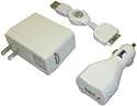 Apple iPod Nano 3-in-1 Battery Charger Package (AC, Car, and USB)