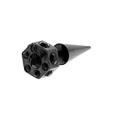 FAKE STRETCHER WITH CRYSTALS (BLACK STEEL, BLACK CZ) Gauge: 16 Sold as a Single Unit