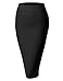 BIADANI Women Slim Fit Elastic Waist Bodycon Stretch Pencil Skirt