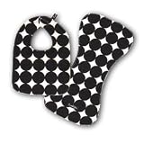 Cuddle Bee - Black Dot Bib and Burp Cloth Set