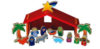 31WiGV7tMOL Learning Journey 19 pc. Wooden Nativity Play Set