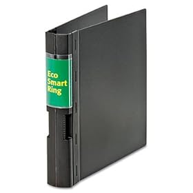 EcoSmart Ring Reference Binder, 2 Capacity, Black
