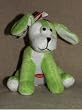 Dog Toy - Zanies Bungee Barker - Plush Pet Toy with Squeaker - Green