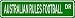AUSTRALIAN RULES FOOTBALL Street Sign - Sport Sign - High Quality Aluminum Street Sign