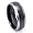 Black Titanium Wedding Band with Grey Titanium Edge Sz 7.0 SN#089