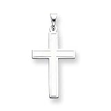 14k White Gold Cross Pendant