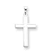 14k White Gold Cross Pendant