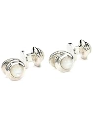 ROTENIER "Classic" Sterling Silver Globe with Mother-Of-Pearl Studs