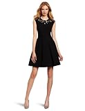 Tracy Reese Women's Frock Dress With Necklace, Black, 4