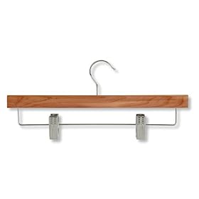 Honey-Can-Do HNGZ01535 Skirt/Pant Hangers With Clips, Cedar, 8-Pack