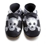 InchBlue Lederschuhe Pirat, schwarz silber