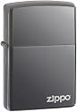 Original Zippo Feuerzeug Black Ice with Logo