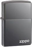 Original Zippo Feuerzeug Black Ice with Logo