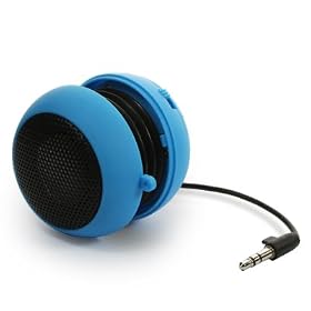 IPOD SHUFFLE BASS BUDDY POP-OPEN SPEAKERS SYSTEM BLUE FOR APPLE PART OF THE QUBITS ACCESSORIES RANGE