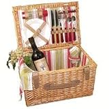 Picnic Gift - 6012 - Rumba Gourmet Wicker Picnic Basket - Willow -