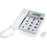 Jwin Jtp551Wht Dual Caller Id Phone With 2.4 Ghz Wireless Emergency Remote (White)